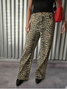 Wide Leg Animal Print