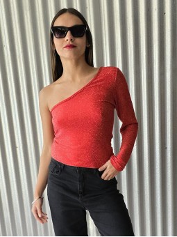 Top Irina Lurex Rojo