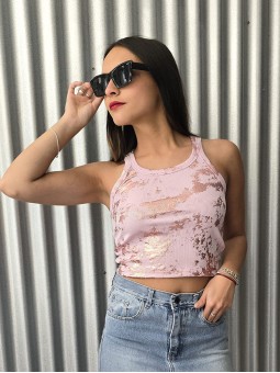 Musculosa Remake Rosa