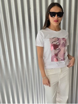 Remera Abstract Blanco