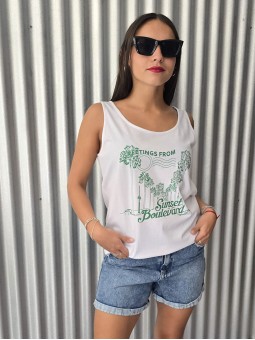 Musculosa Sunset Blanco