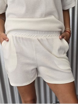 Short Urban Waffle Blanco