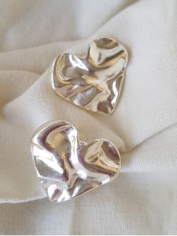 Aros Corazon Plateado