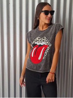 Remera Rolling Gris