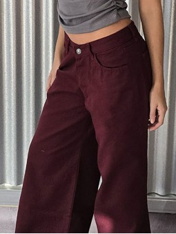 Wide Leg Bordo