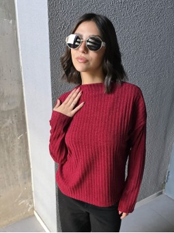 Remera Laika Lanilla Bordó