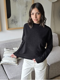 Remera Laika Lanilla Negro