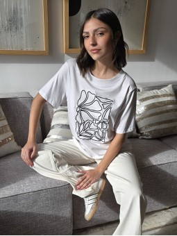 Remera Orquídea Blanco