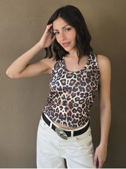 Musculosa Arizona Print Crema