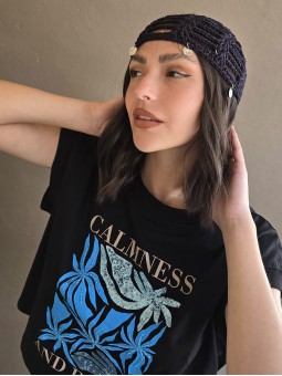 Mesh Hat Crochet Negro