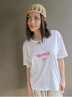 Remera Merci Blanco