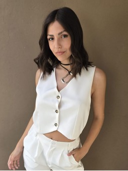 Chaleco Seppia Blanco