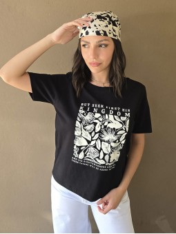 Remera Botanicals Negro