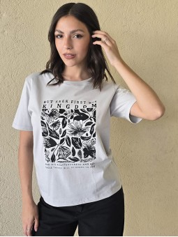 Remera Botanicals Gris