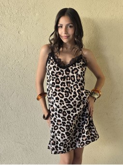 Vestido Zambia Print Crema