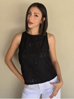 Musculosa Maddie Negro