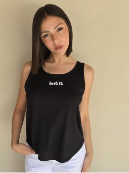 Musculosa Love It Negro