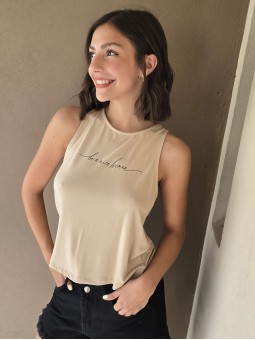 Musculosa Human Beige