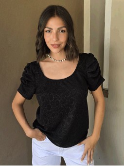 Blusa Nantes Negro Lurex