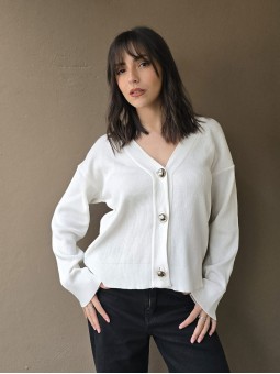 Cardigan Marfil Crema