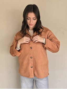 Camisa Ginebra Gamuza Camel
