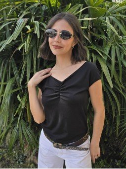 Remera Malva Negro