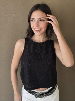 Musculosa Valencia Negro