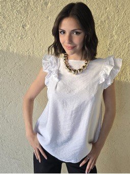 Blusa Henna Blanco
