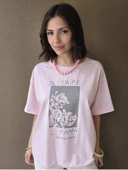 Remera T Aime Rosa