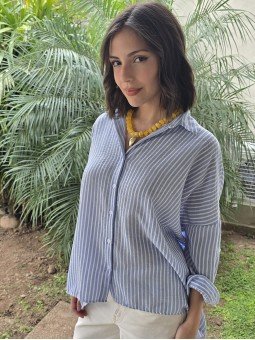 Camisa Amelie Celeste