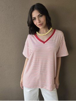 Remera Navy Rojo